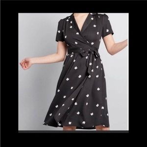 Modcloth Kitty Cat Wrap Dress 🐱